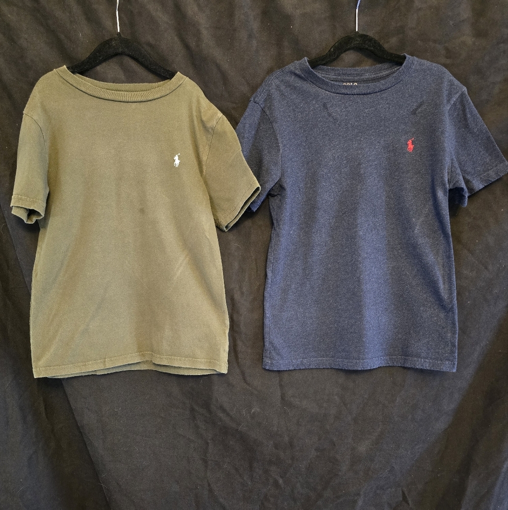 Lot RALPH lauren Boys Blue and Green T-Shirts with Logo